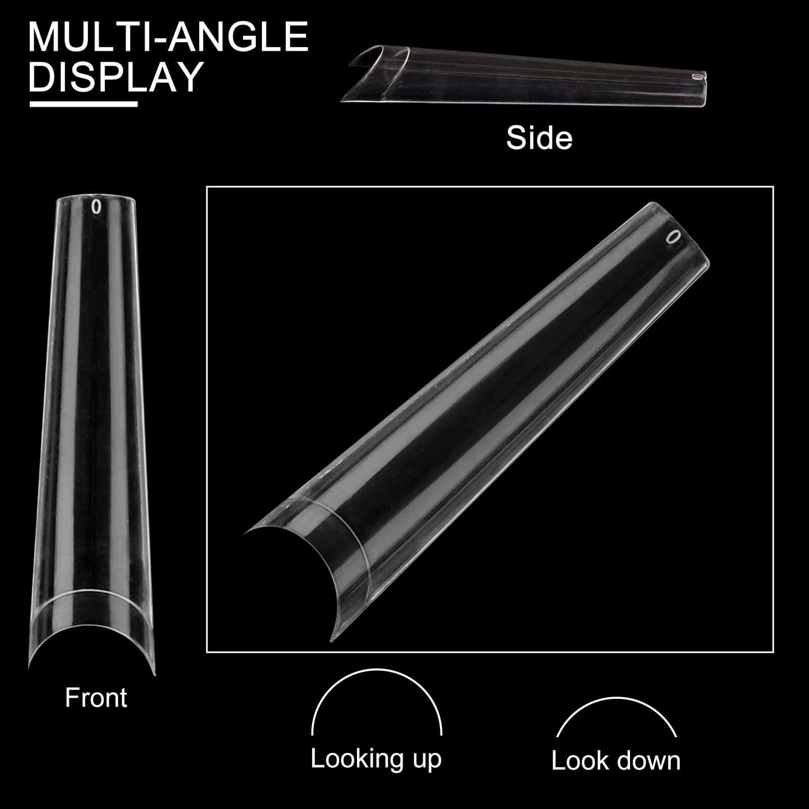 Defuber nail tips application steps showing easy fitting and press-on technique