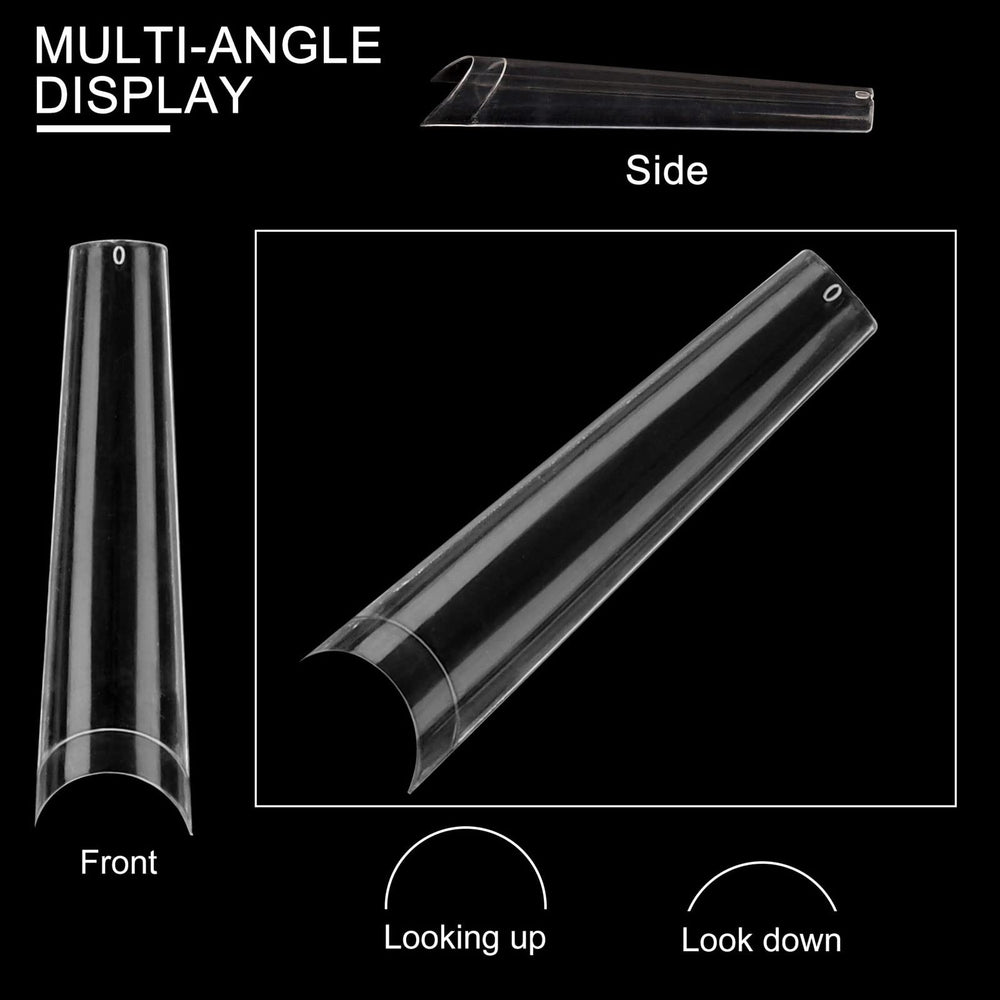 Defuber nail tips application steps showing easy fitting and press-on technique