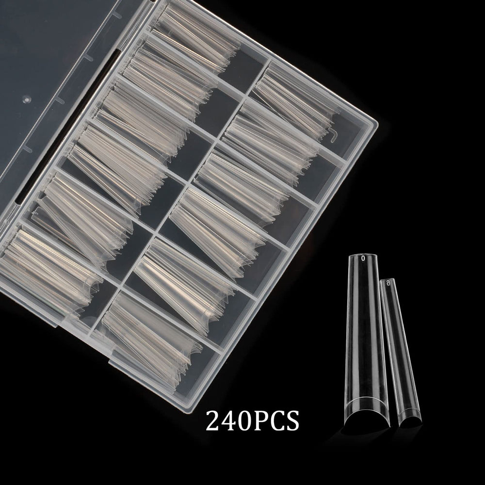 Defuber nail tips boxed packaging ready for salon or DIY use