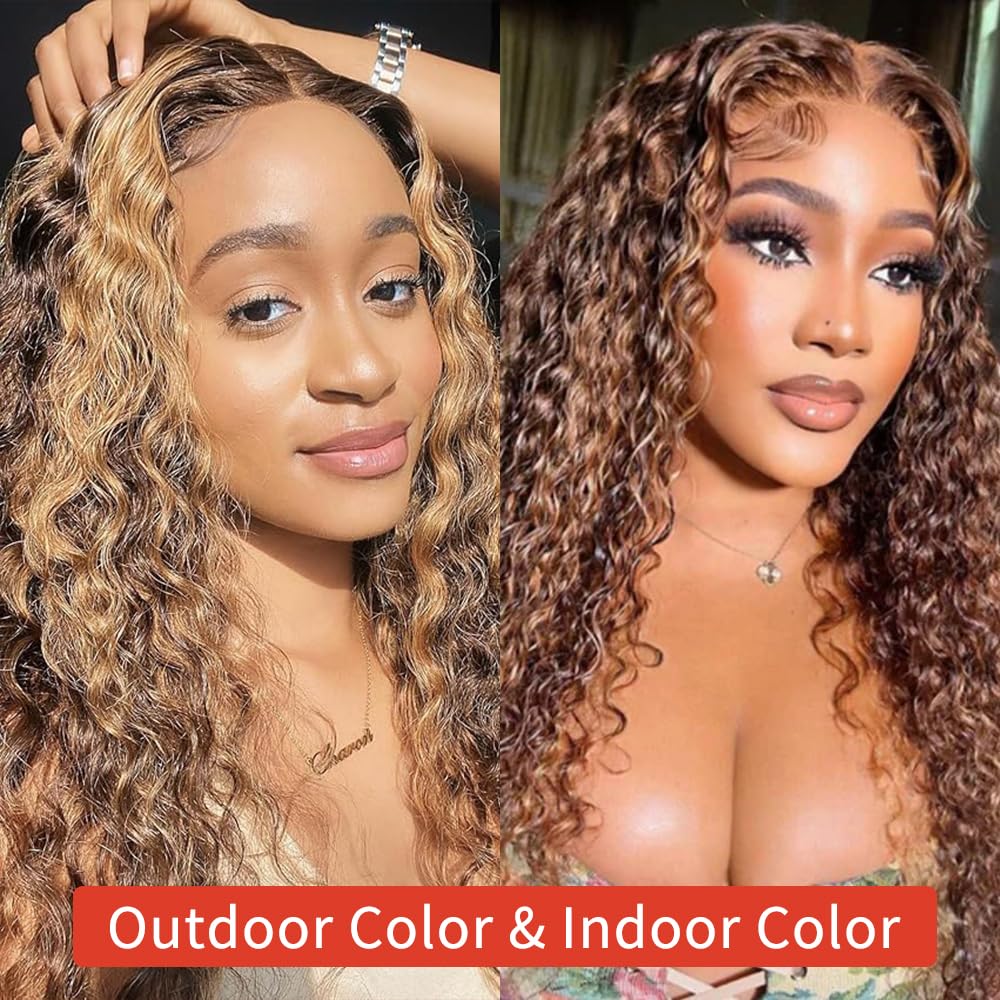 DegHyth HD transparent lace front wig offers seamless parting and invisible hairline.