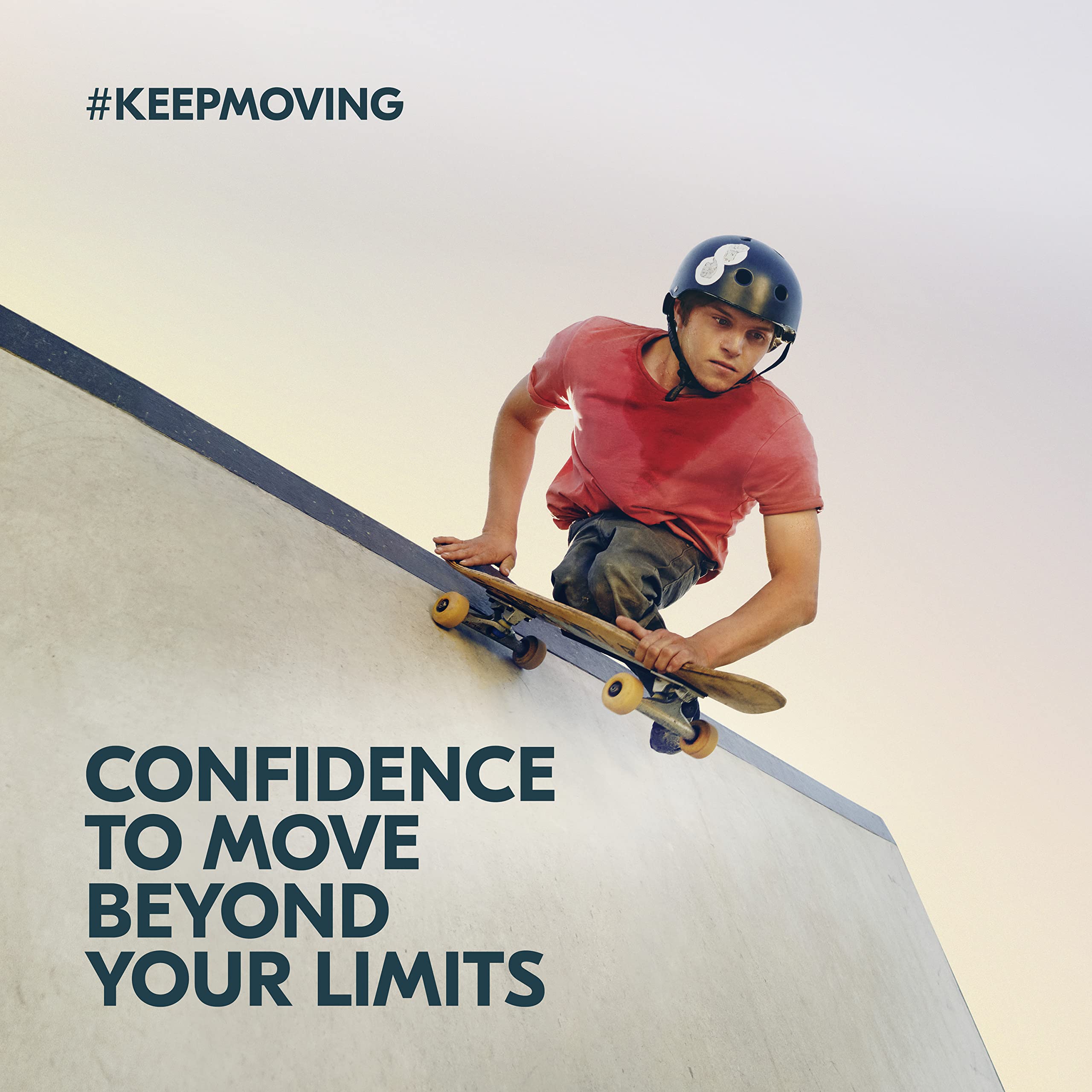 Degree athletic man movement image portrays confidence through active performance and odor protection.