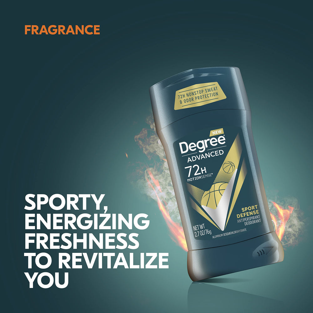 Degree gym bag essentials scene suggests reliable protection on the go.