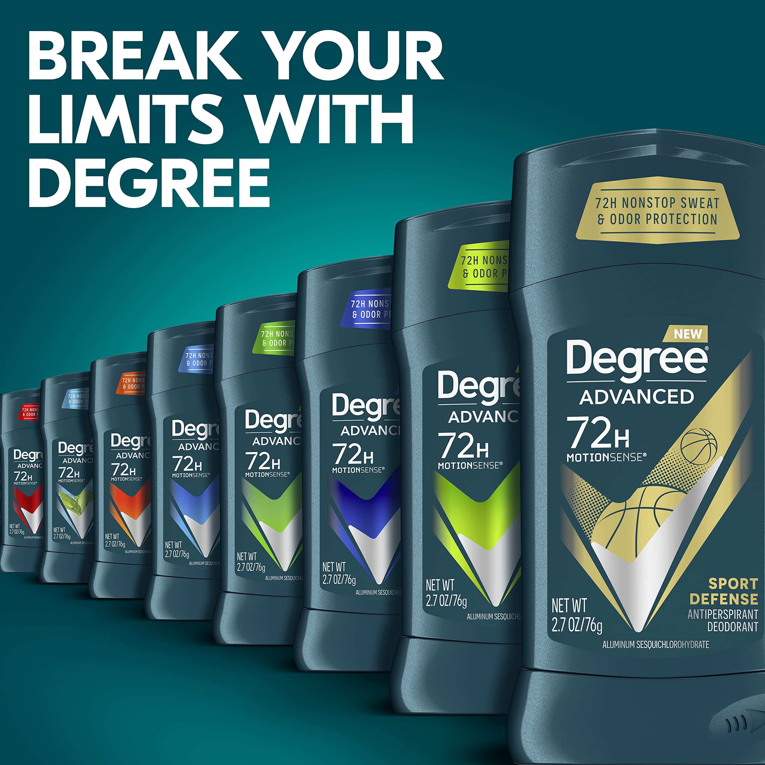 Degree Men Antiperspirant stick dispense demonstrates easy twist-and-glide application.