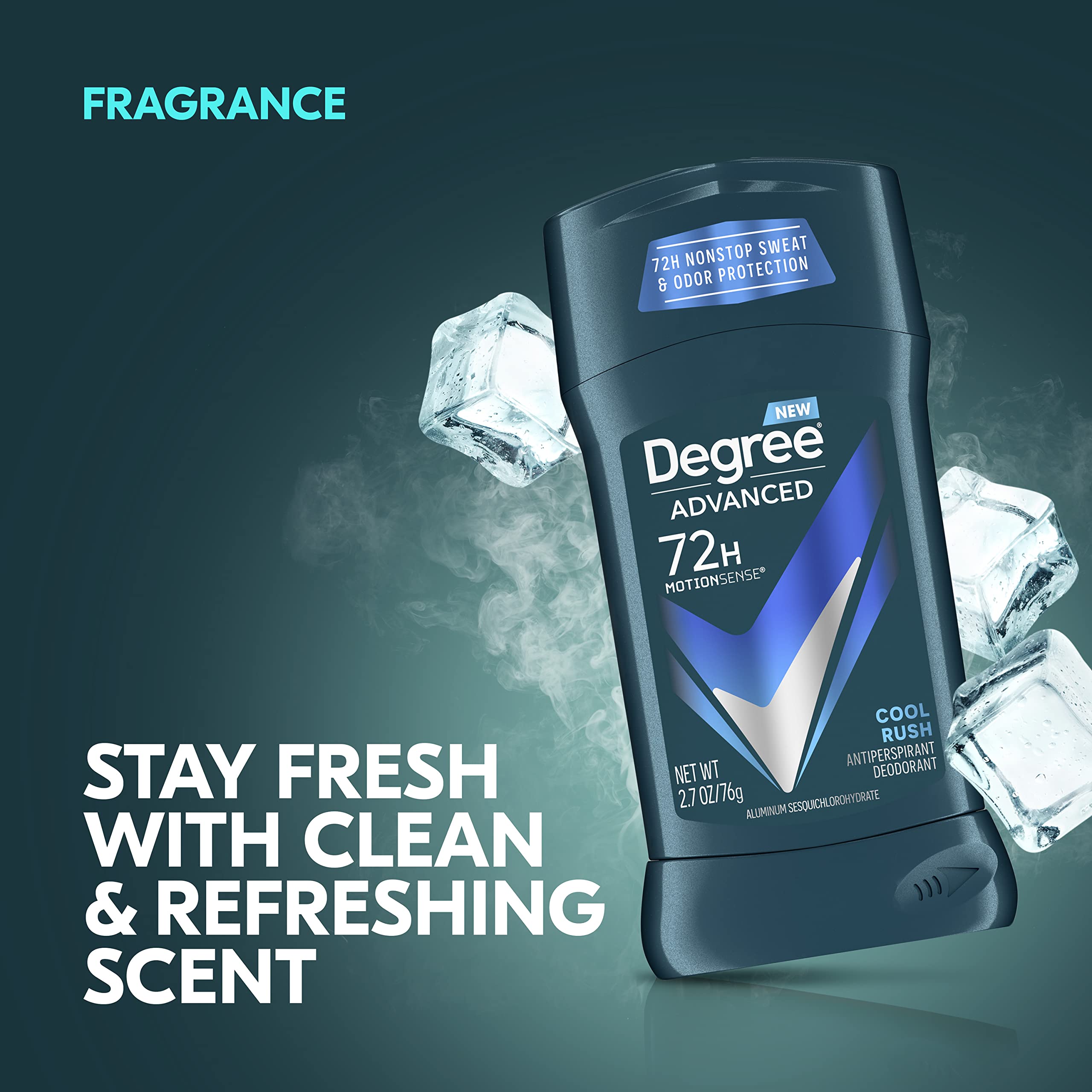 Degree Men Cool Rush four-count pack front view