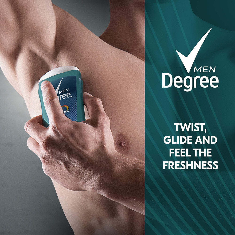 Degree Men Cool Rush energizing Arctic freshness conveys confident daytime scent.