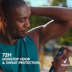 Degree Men Deep Cedar & Lavender packaging 4-count; compact packaging with easy handling.
