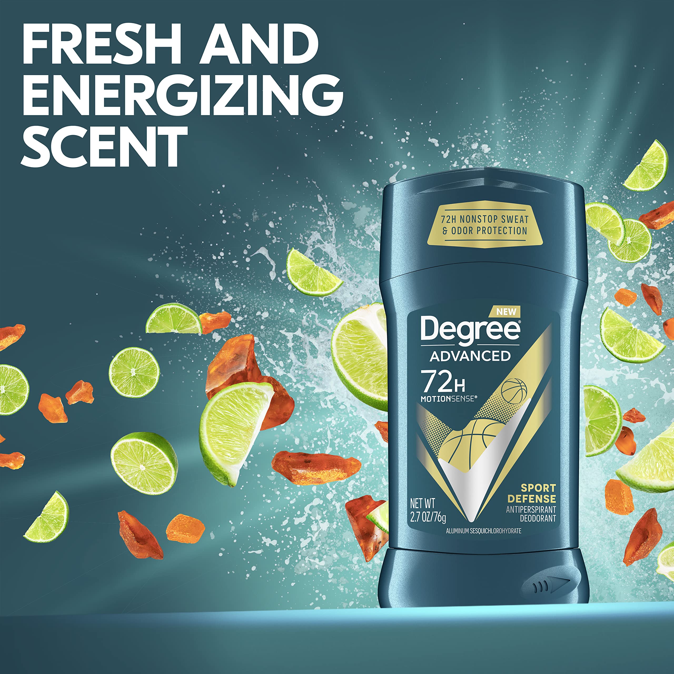 Degree Men Dry spray packaging showcases fast-drying protection for on-the-go use.