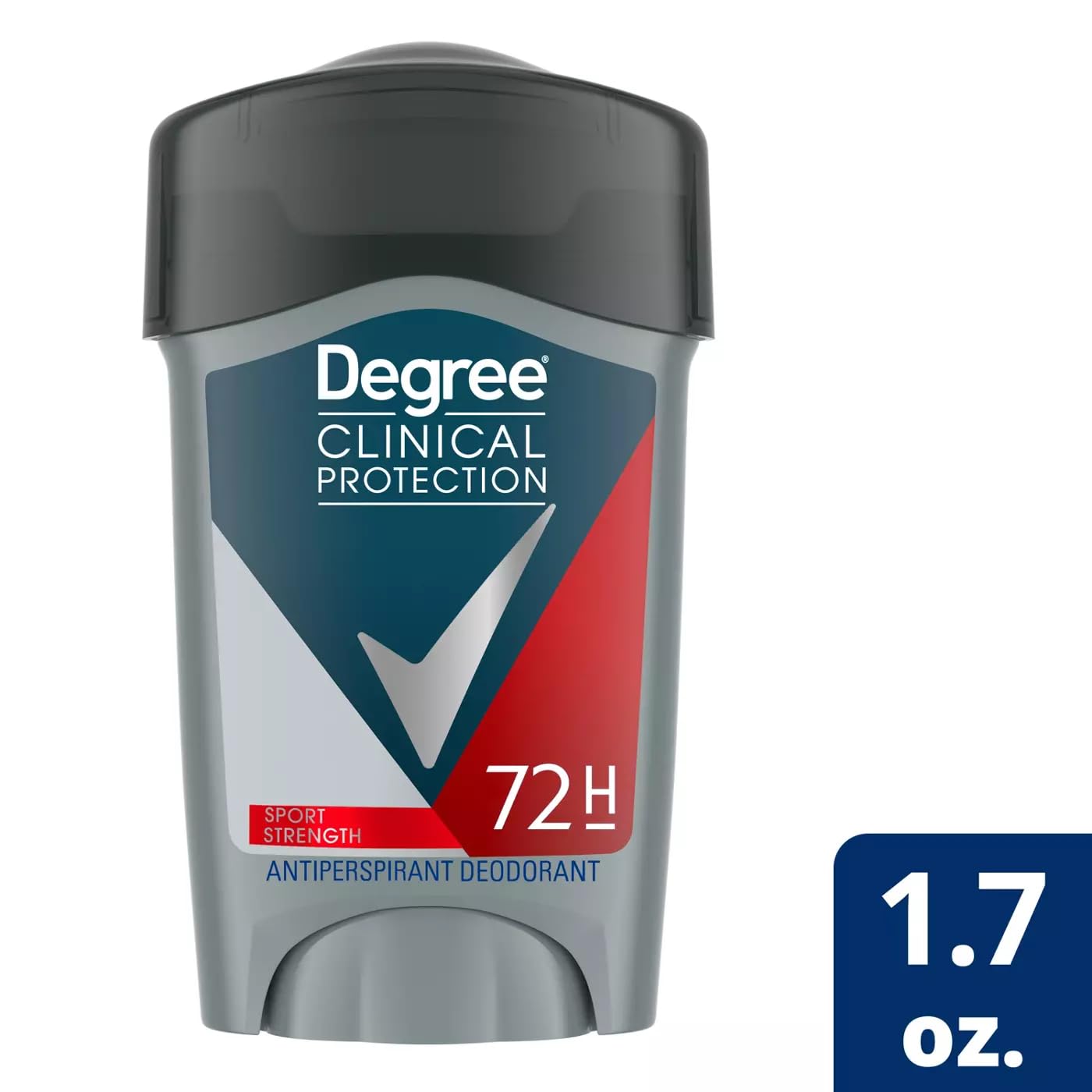 Degree Men Sport Strength 72-hour protection label close-up
