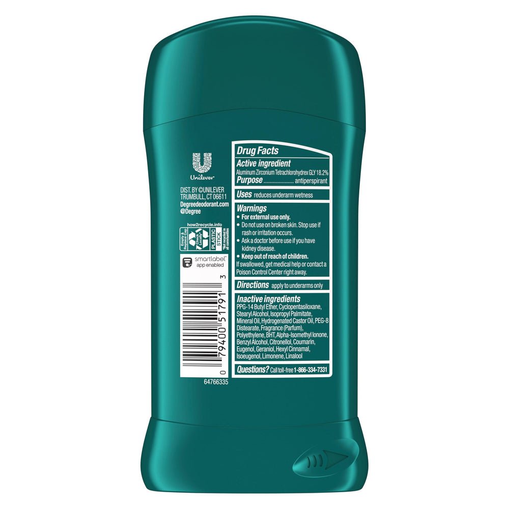 Degree Men Ultra Fresh Cool Rush deodorant stick close-up