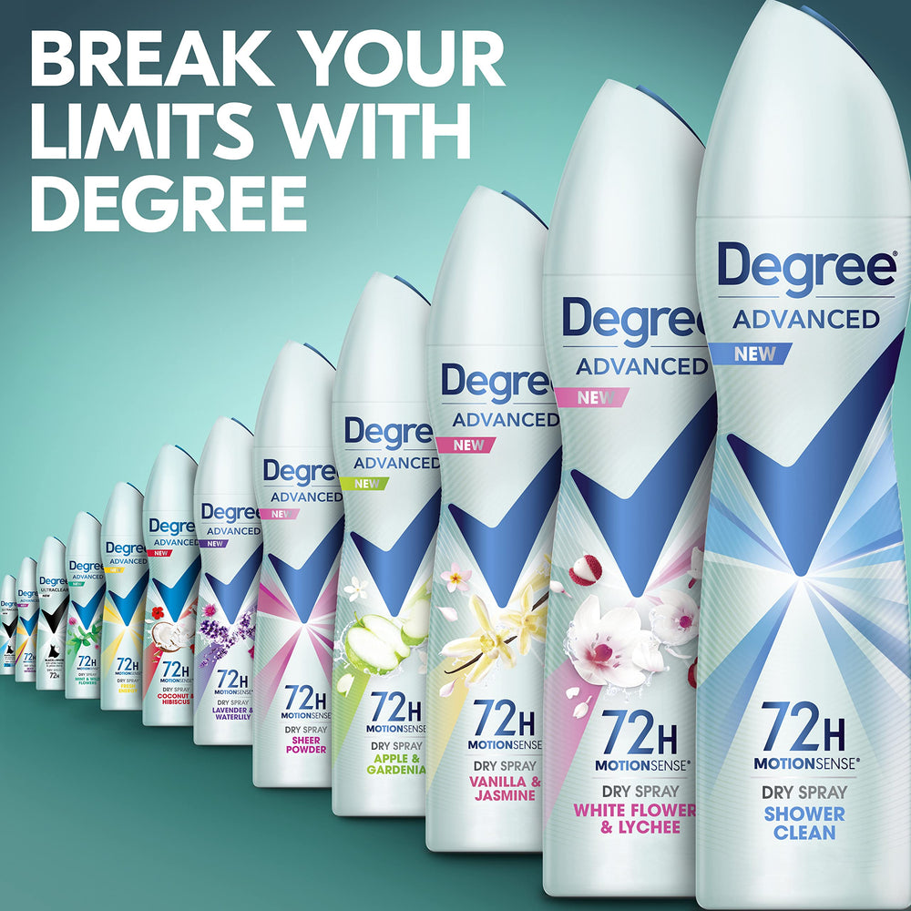 Degree pack-of-4 display emphasizes convenience for multi-person or travel use
