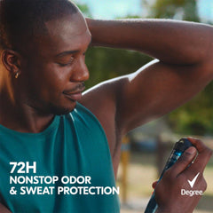 Degree travel deodorant mini in Shower Clean for a refreshing post-workout scent.