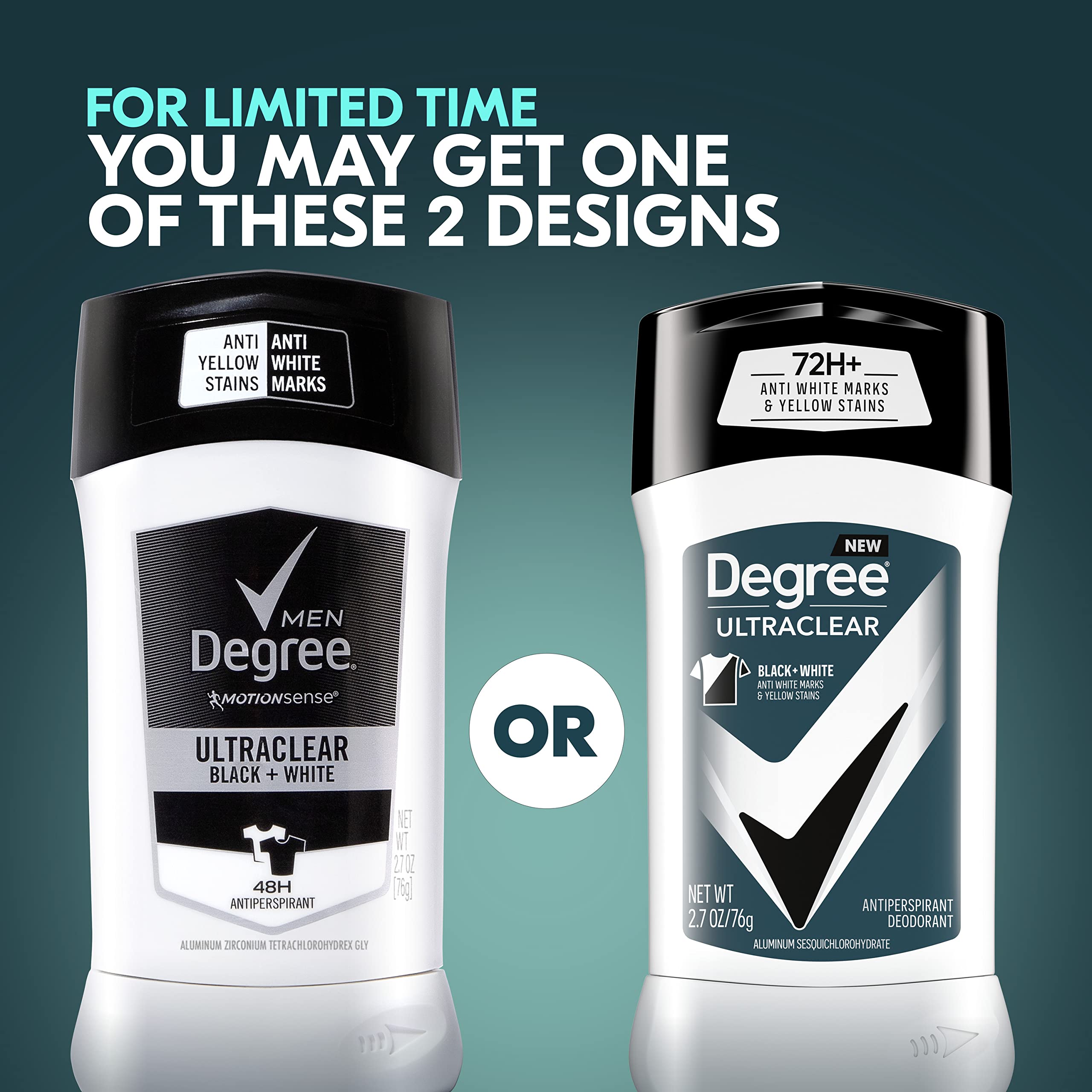 Degree Ultraclear stick glide delivers smooth, quick refresh.
