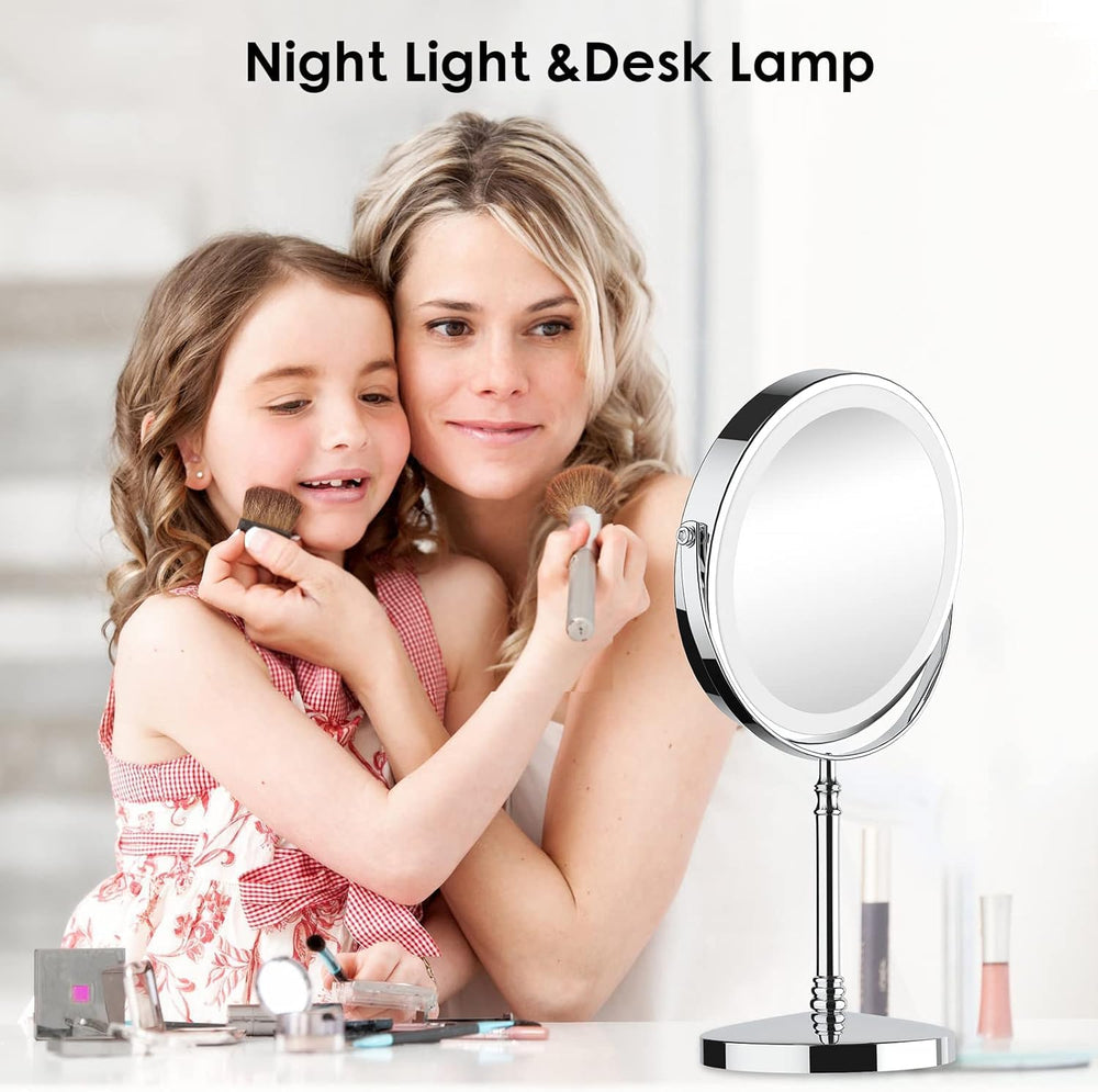 DEIOVWXS lighted makeup mirror rechargeable battery for cordless styling sessions.