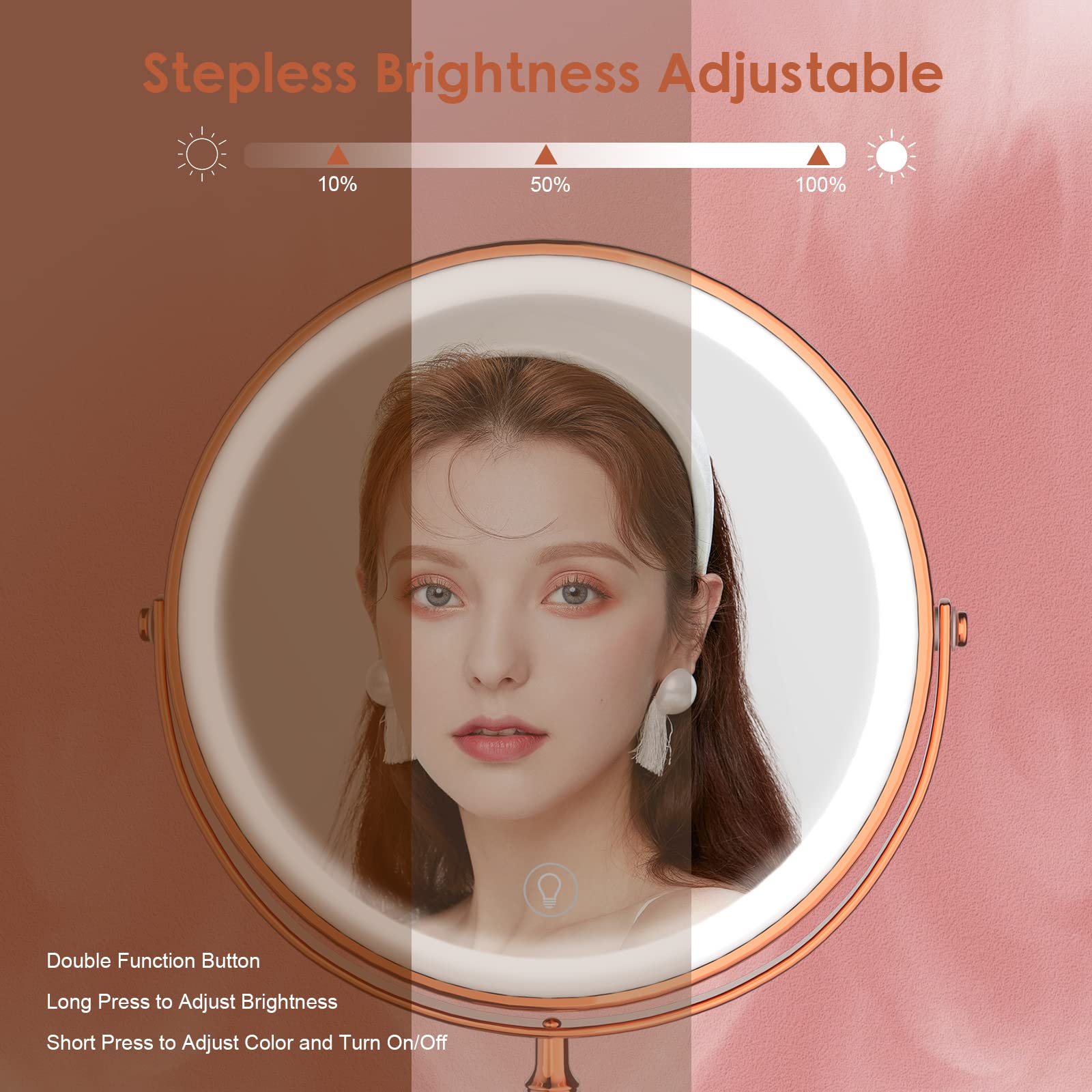 DEIOVWXS 360-degree rotation lets you adjust angle for optimal reflection.