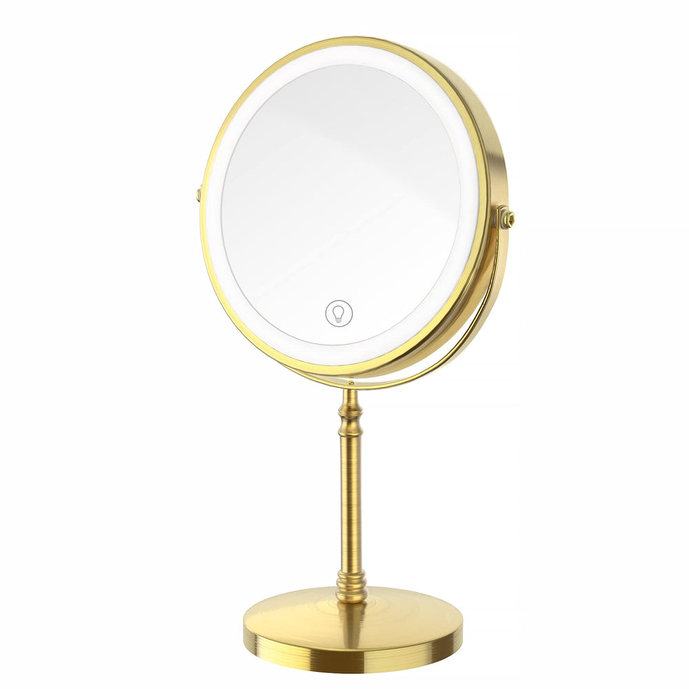 DEIOVWXS lighted makeup mirror 1x-10x view for detailed makeup tasks.