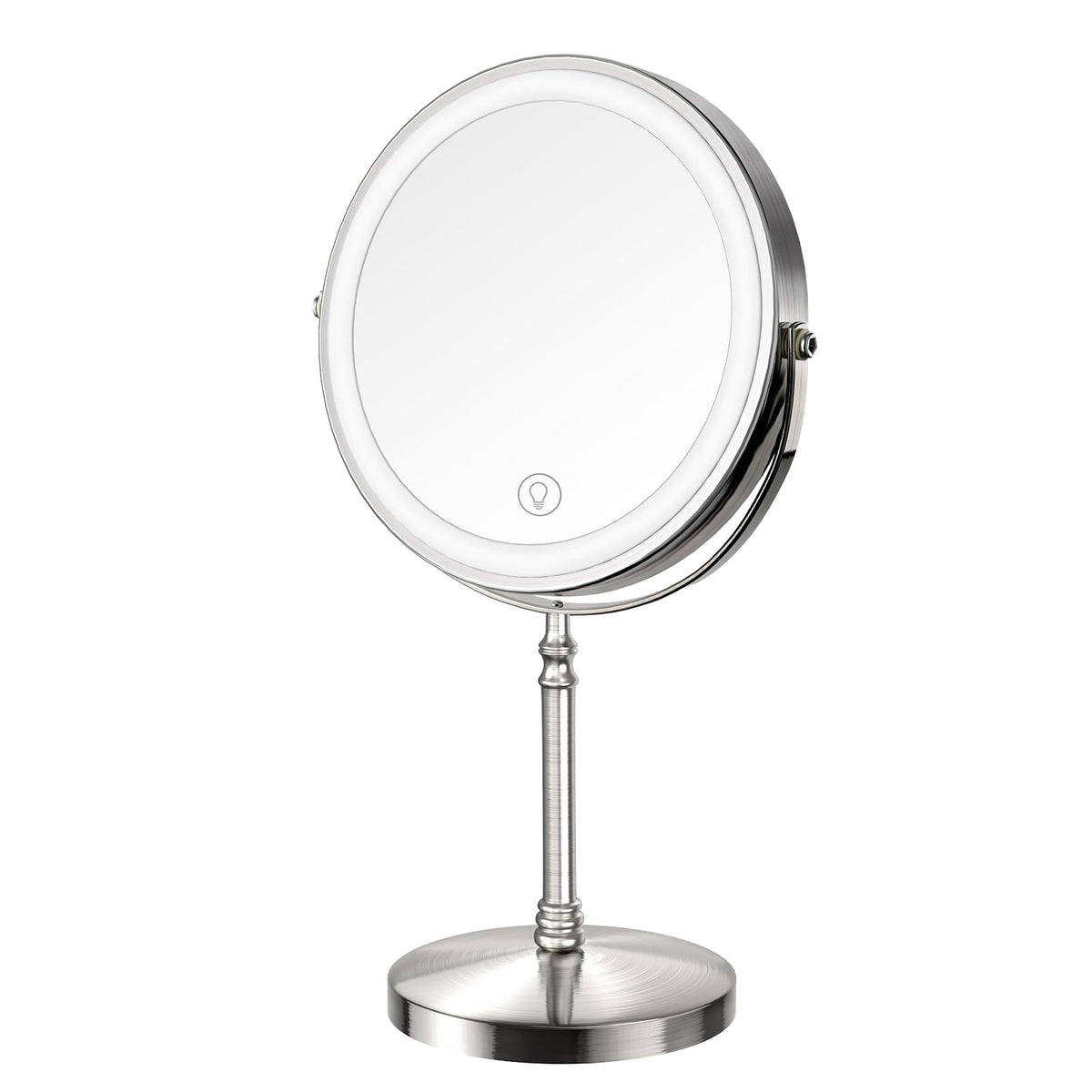 DEIOVWXS 8-inch lighted makeup mirror for precise makeup application with wide view