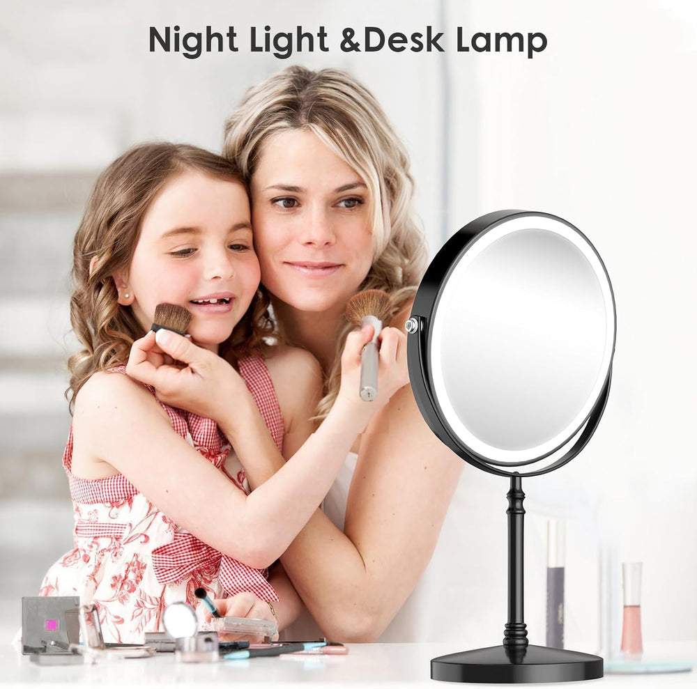 DEIOVWXS Lighted Makeup Mirror includes a built-in 3000 mAh battery.