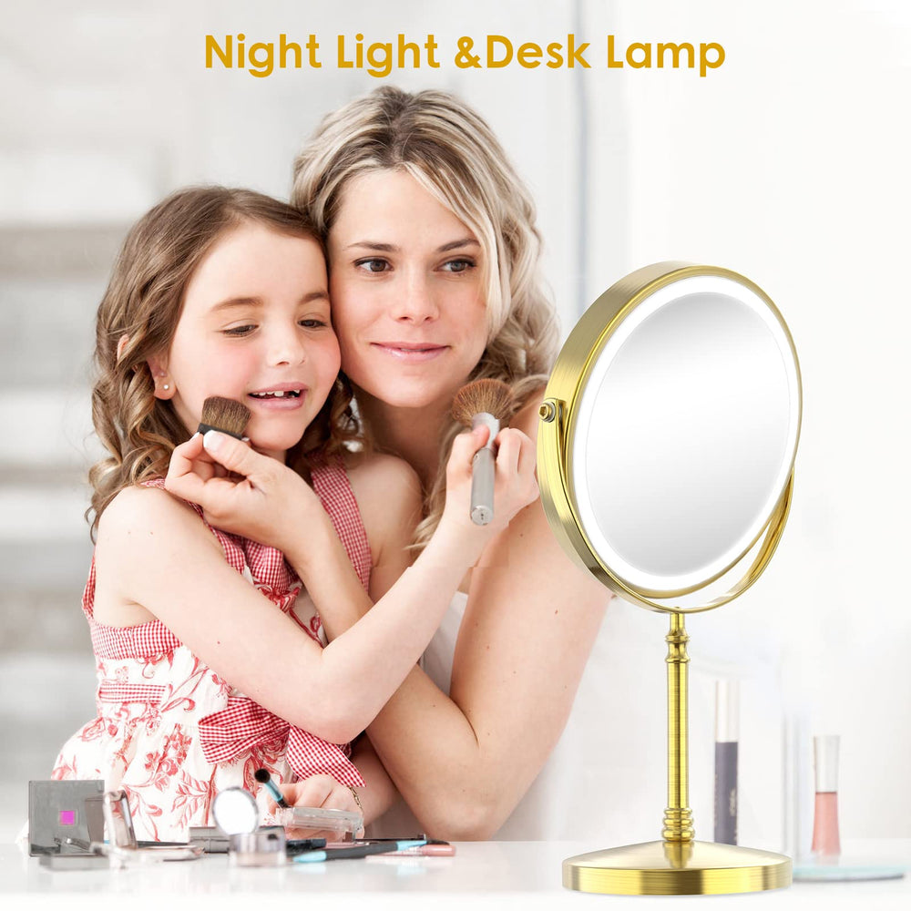 DEIOVWXS lighted makeup mirror LED color temperature options simulate different lighting environments for accuracy.