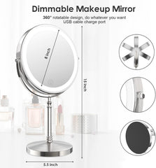 DEIOVWXS 3-color LED lighting for accurate skin tone under varied conditions