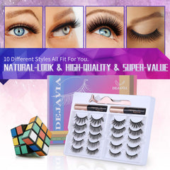 DEJAVIA magnetic eyeliner tube close-up—quick-dry, long-lasting formula for smooth lining.