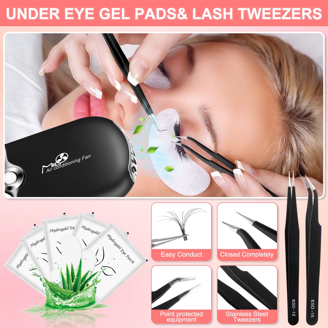 Dejiovey under-eye gel pads for comfortable eye-area isolation during practice