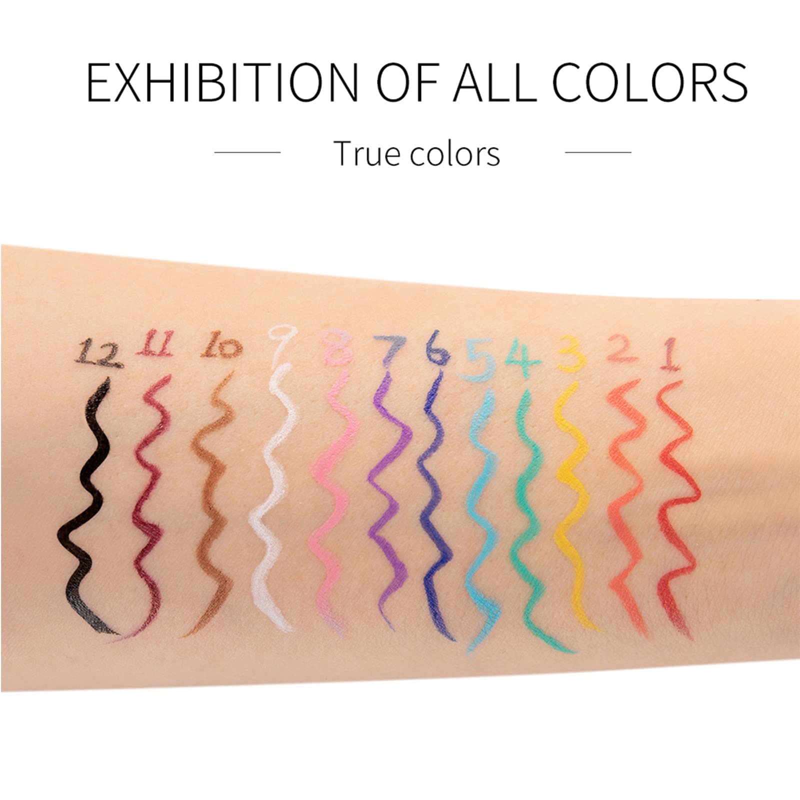 DekRion eyeliner application on eye demonstrates smooth glide and even line finish.