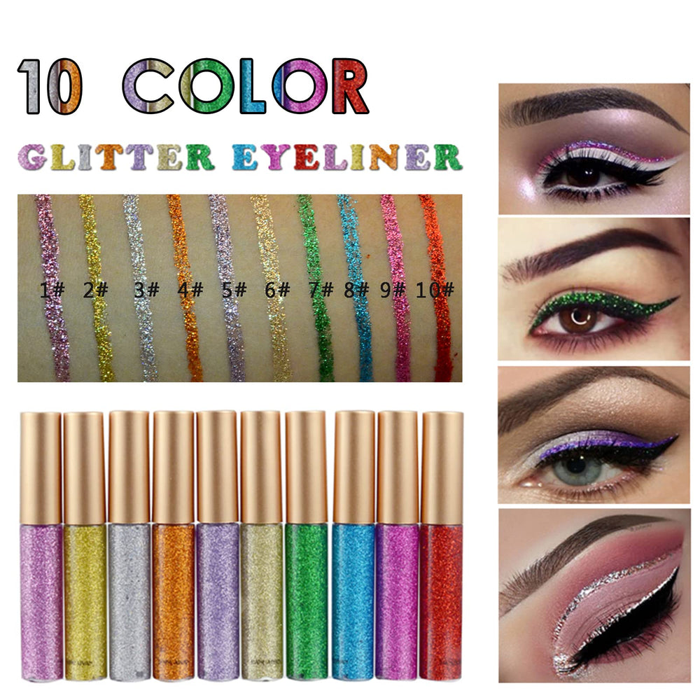 DekRion Glitter-Eyeliner closeup pigment shows bold shimmer color