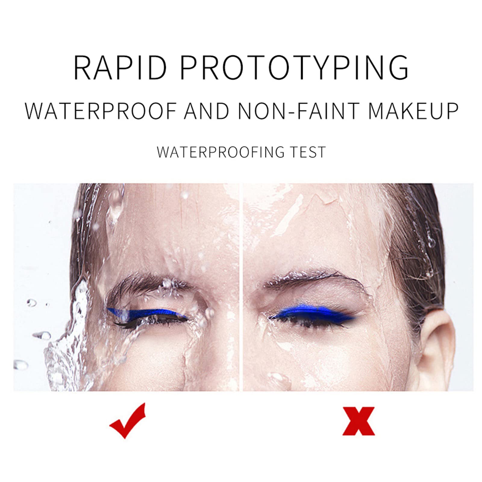 DekRion liquid eyeliner fine-tip closeup demonstrates precise application for clean, defined lines.