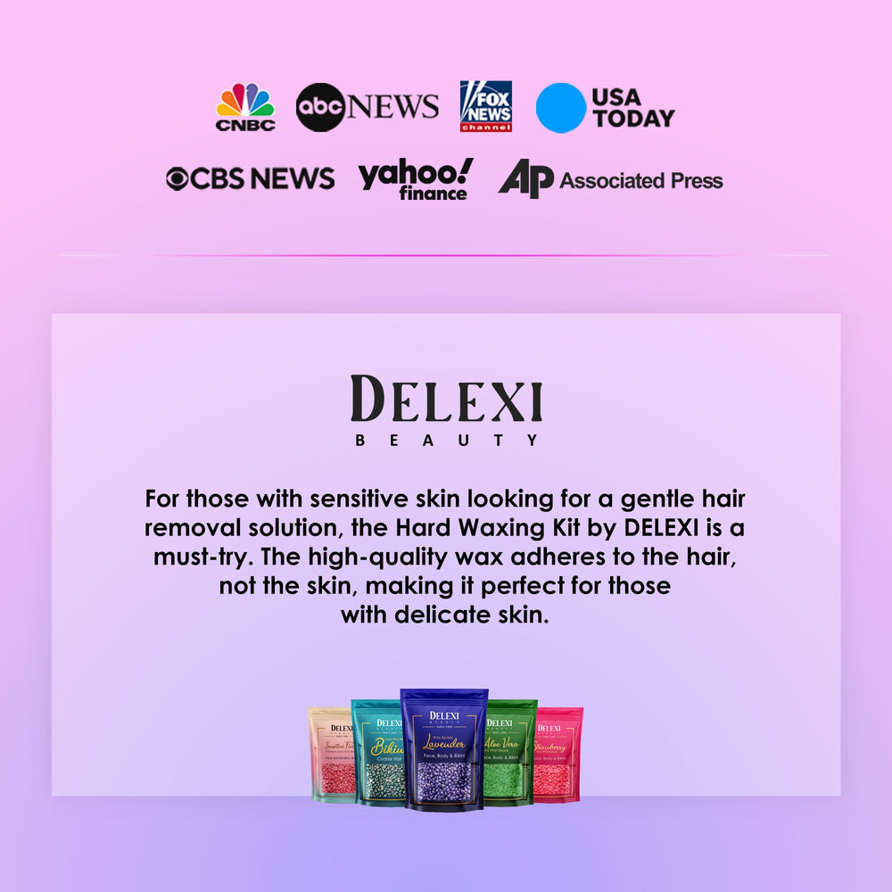 DELEXI full kit setup shows all-in-one solution for versatile body waxing