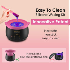 DELEXI silicone bowls help mess-free, precise waxing sessions at home