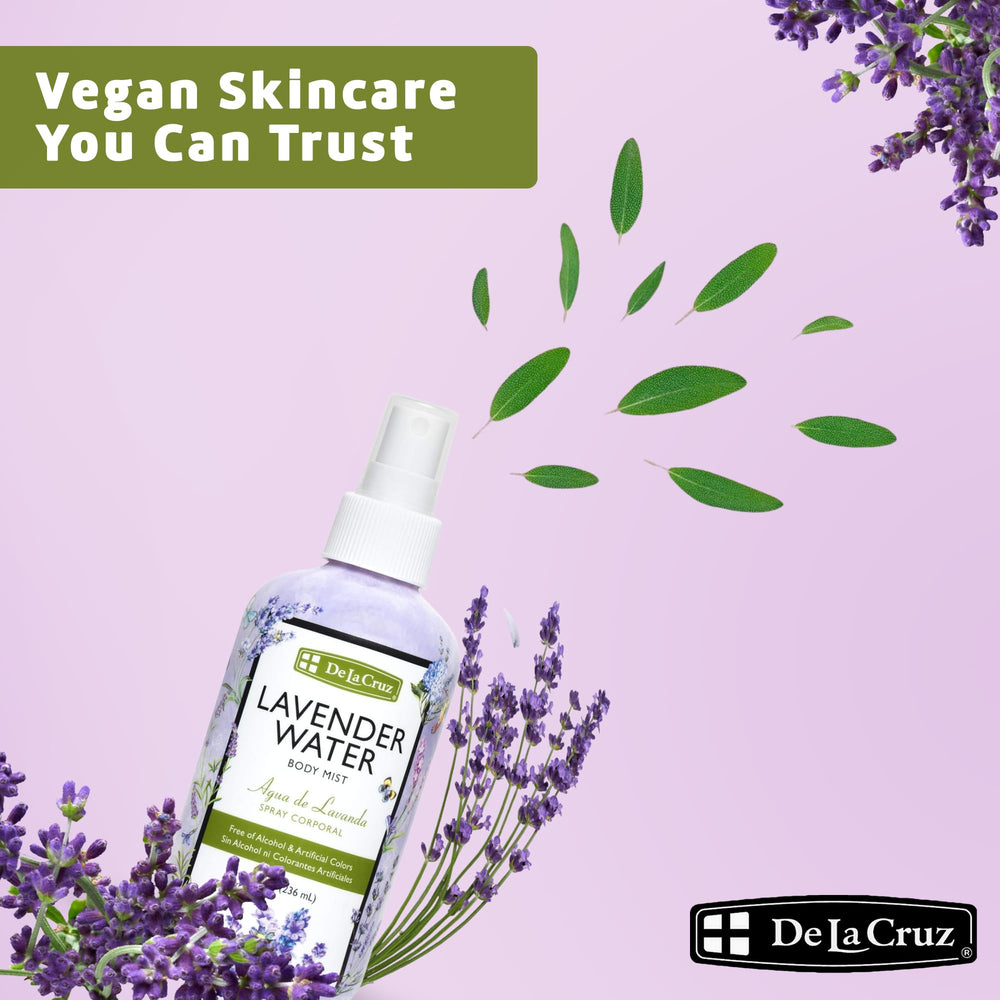 De La Cruz Lavender Bath routine evokes indulgent lavender soak.