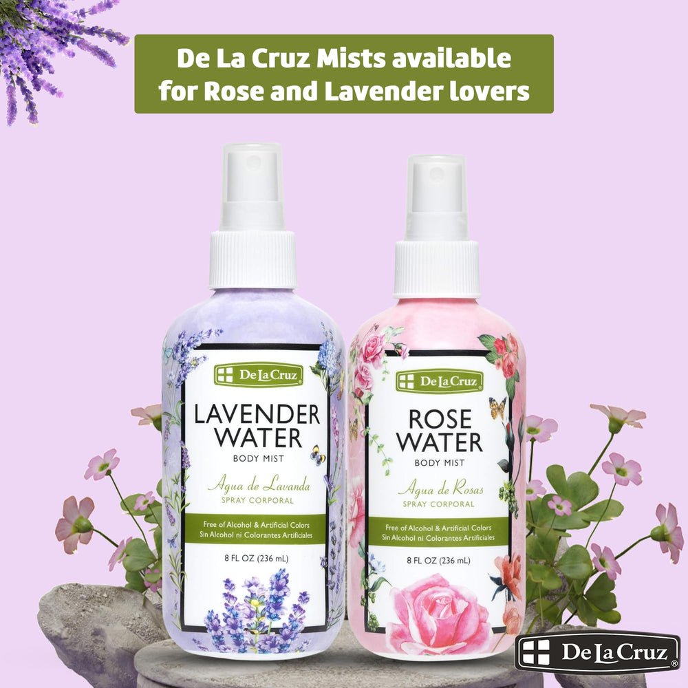 De La Cruz Lavender Room Spray adds gentle home fragrance.
