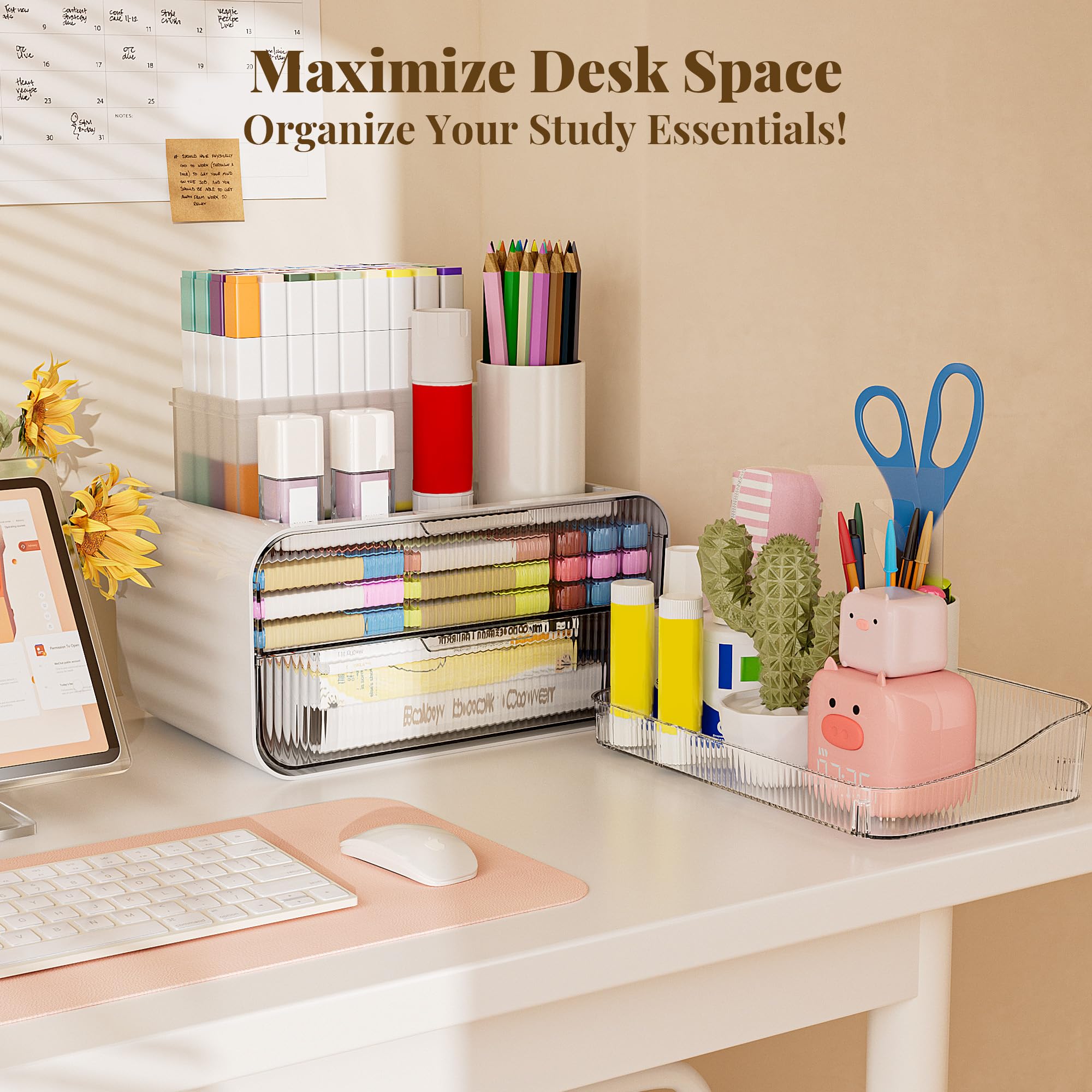 Delamu 2-year guarantee accompanying stylish skincare organizer