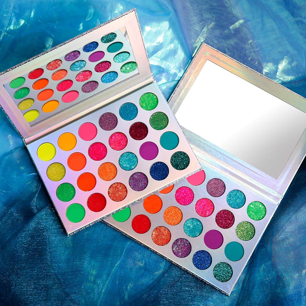 DE'LANCI Aurora Glow Palette with face and body glitter for dazzling accents