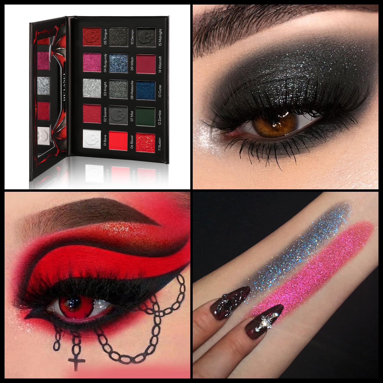 DE'LANCI Silver Explosion Glitter adds bold metallic sparkle for lid accents or body art