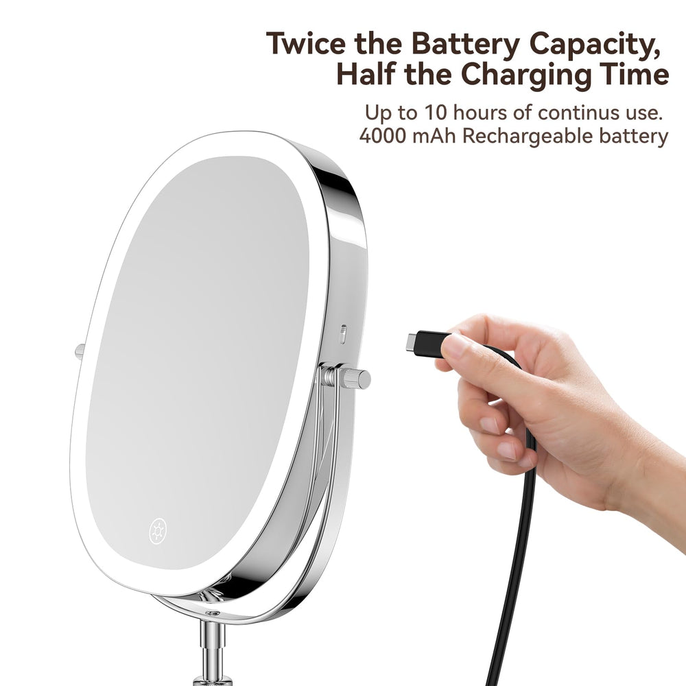 Delanges 360-degree swivel mirror for versatile viewing during grooming