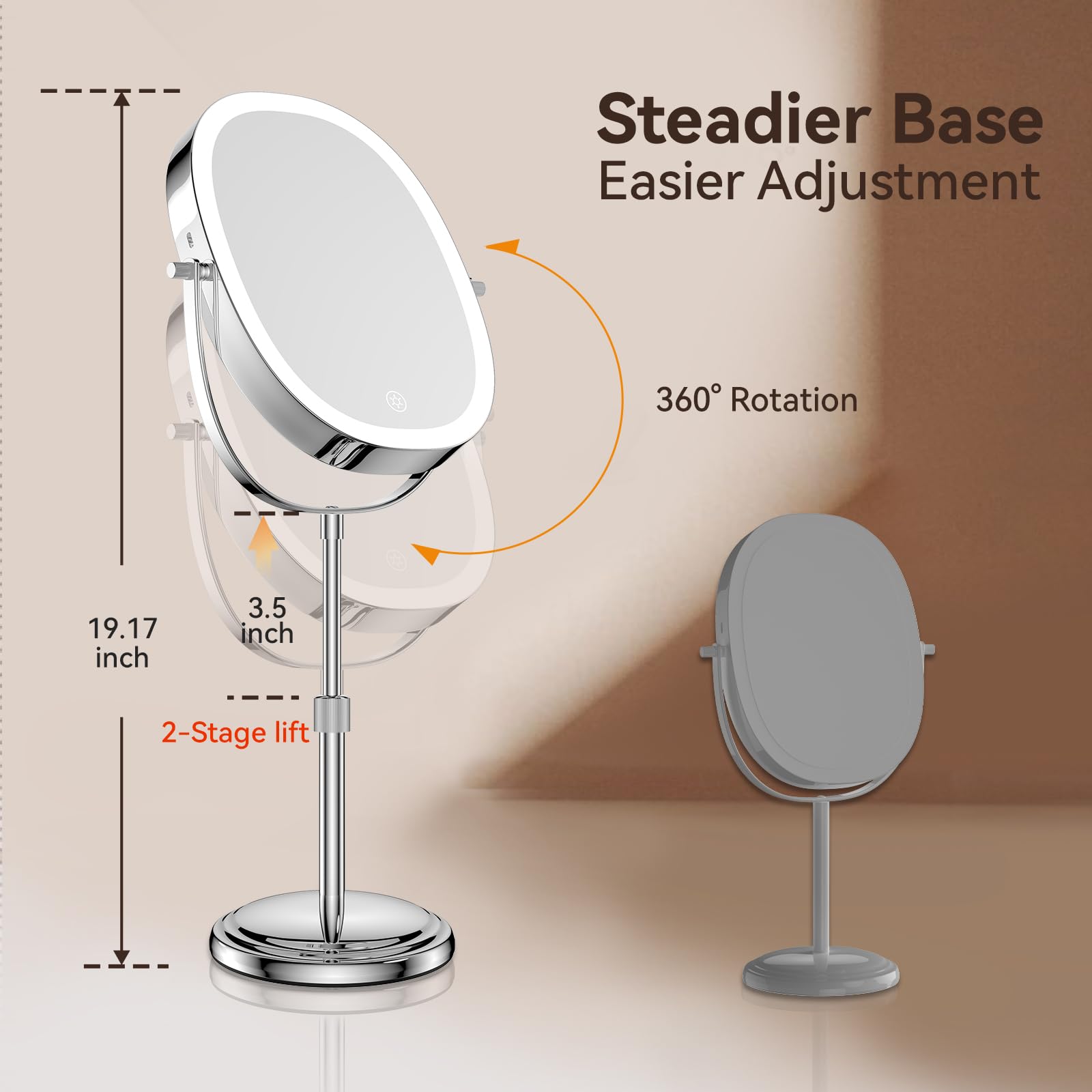 Delanges double-sided 7x magnification for precise grooming
