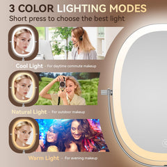 Delanges rechargeable 4000mAh mirror with long wireless use and USB-C charging