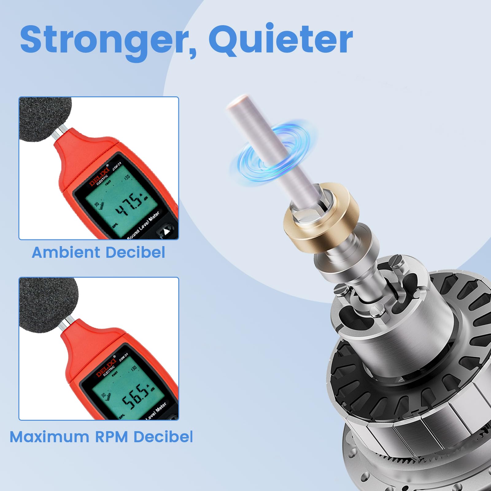 Delanie nail drill smart screen displays speed and remaining power for efficiency