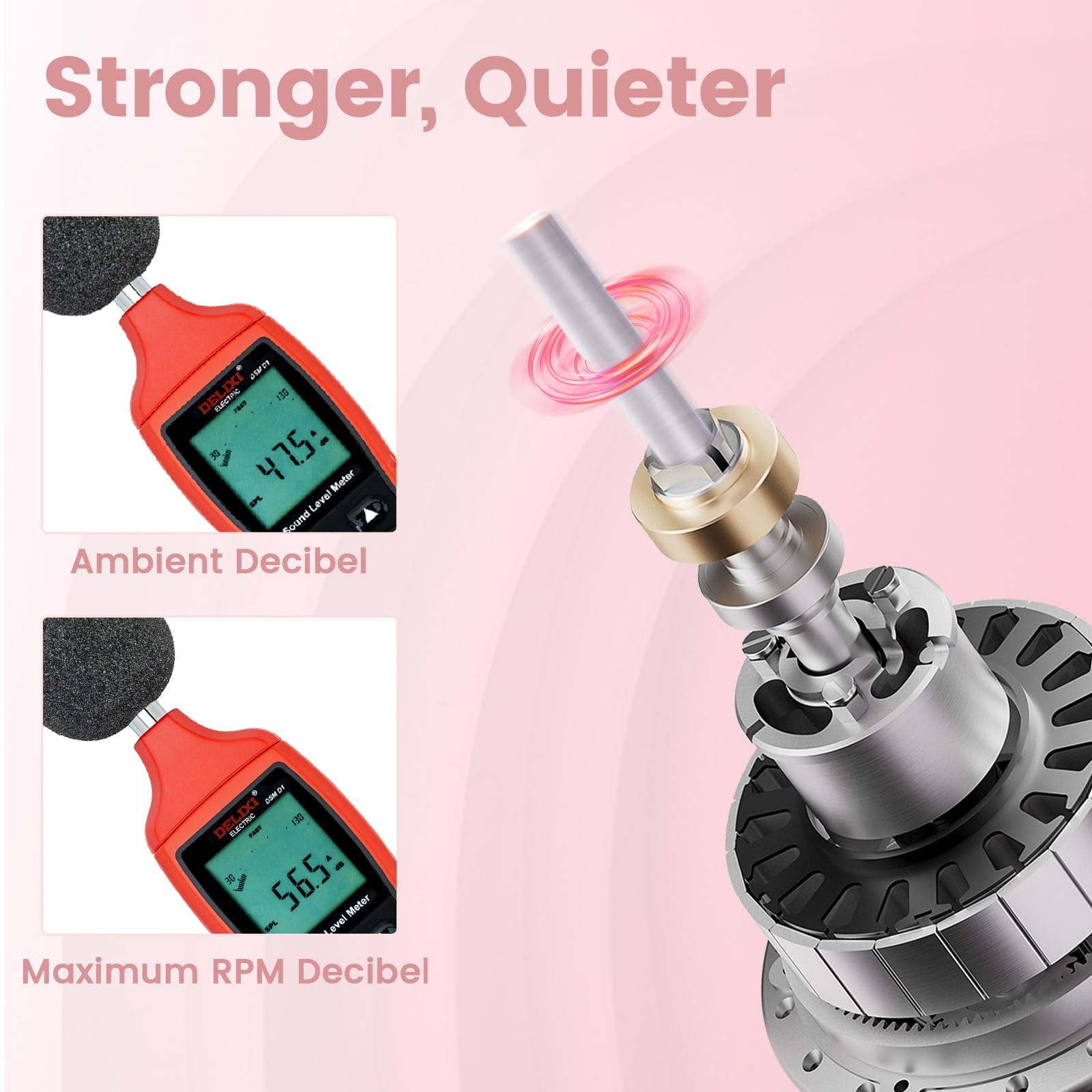 Delanie nail drill rose gold battery level helps plan cordless sessions.