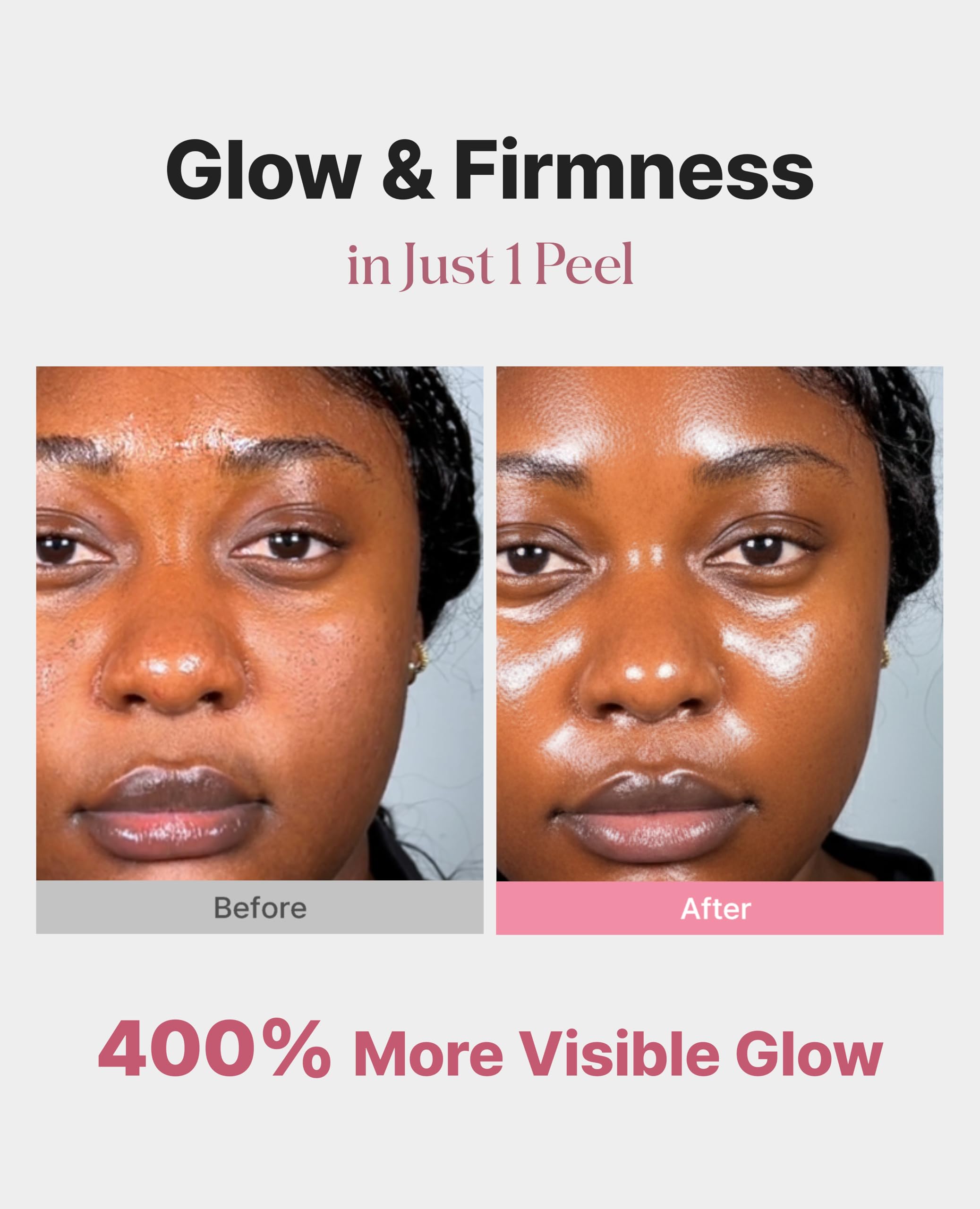 Delere Caviar Glow texture close-up shows creamy gel for hydration and exfoliation