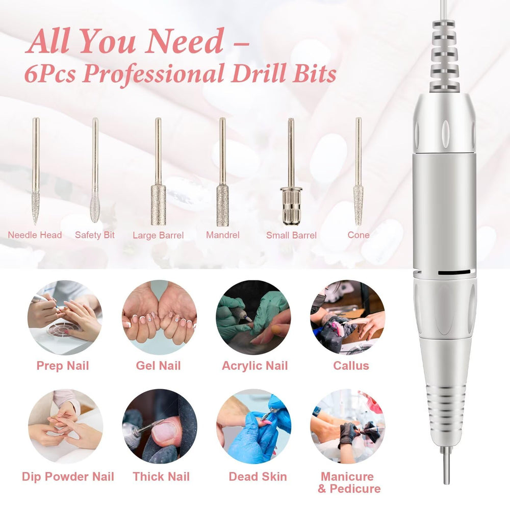 DELIFO nail drill rechargeable battery powers cordless sessions for longer use