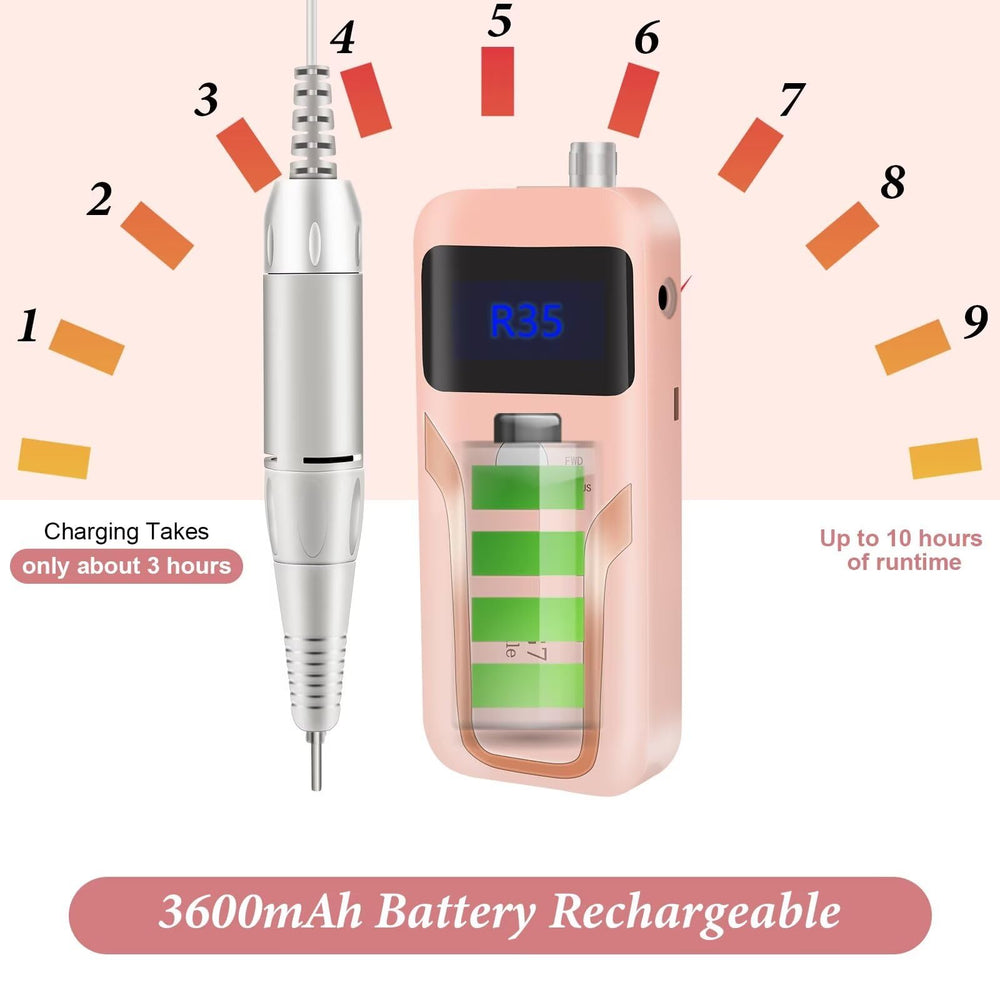 DELIFO nail drill speed control dial allows tailored RPM for various tasks