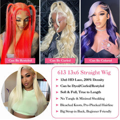 Deloni 613 200-density lace-front wig full-bodied volume.