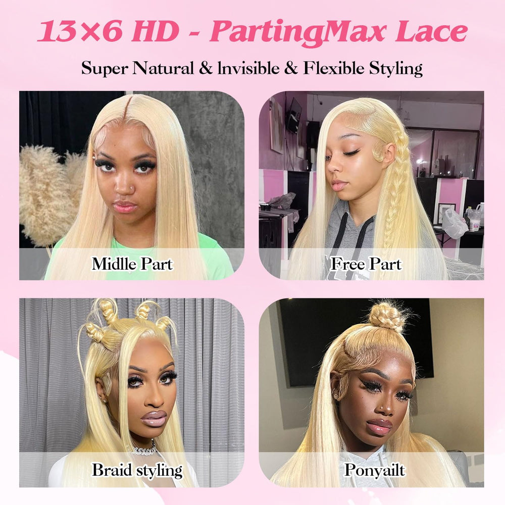 Deloni 613 lace-front wig mid-part side-part for flexible parting.