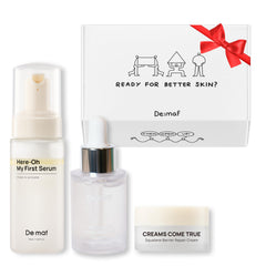 De:maf Welcome Skincare Kit Step 1 serum bottle replenishes moisture after cleansing