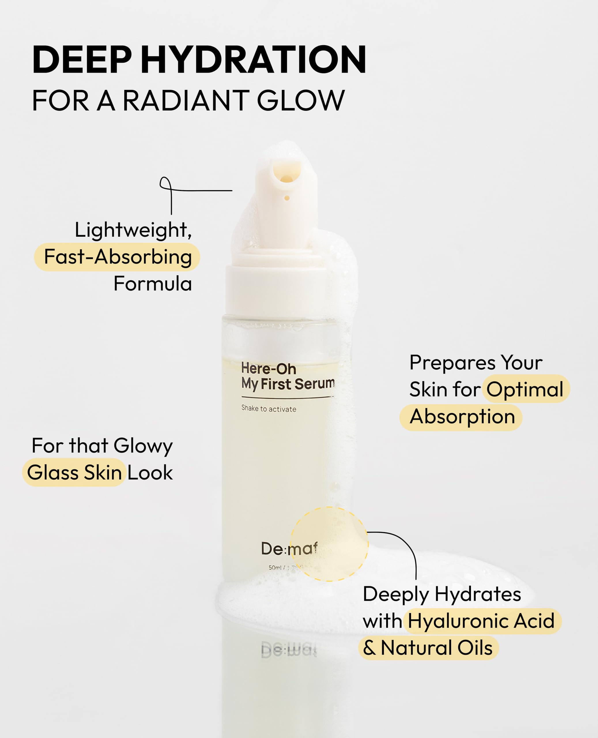 De:maf Welcome Skincare Kit travel-size pack fits easily in your bag