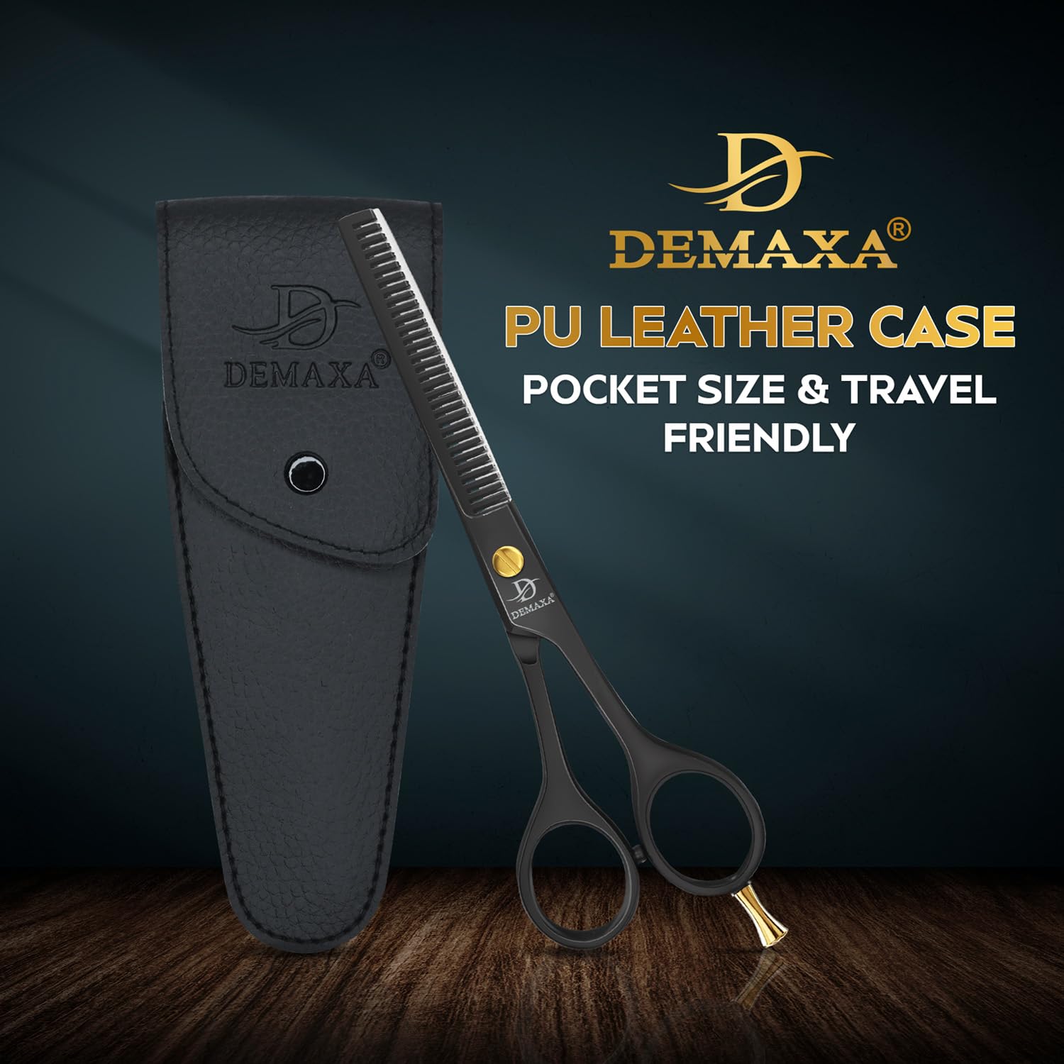DEMAXA detachable finger rest and non-slip grip close-up for stable cutting control.