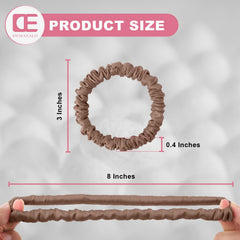 DEMAZALO silk hair ties color choices — neutral nude colors pair with any outfit.