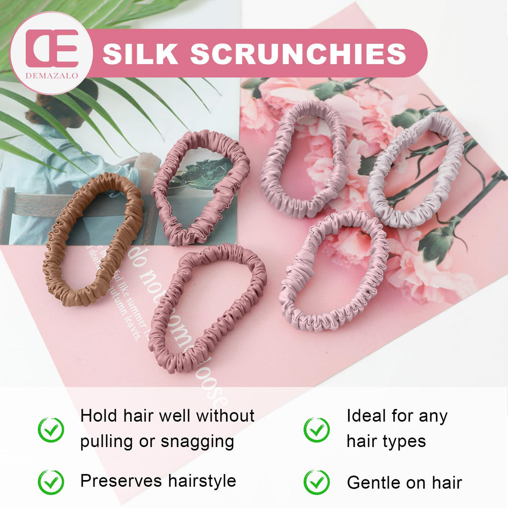 DEMAZALO silk hair ties gift packaging — lovely box makes a thoughtful self-care gift.
